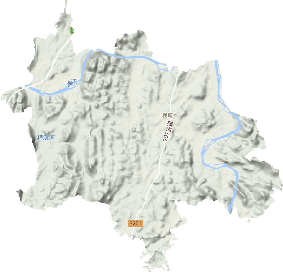 枧塘乡地形图