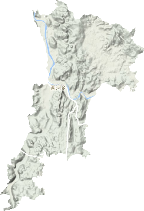 两河乡地形图
