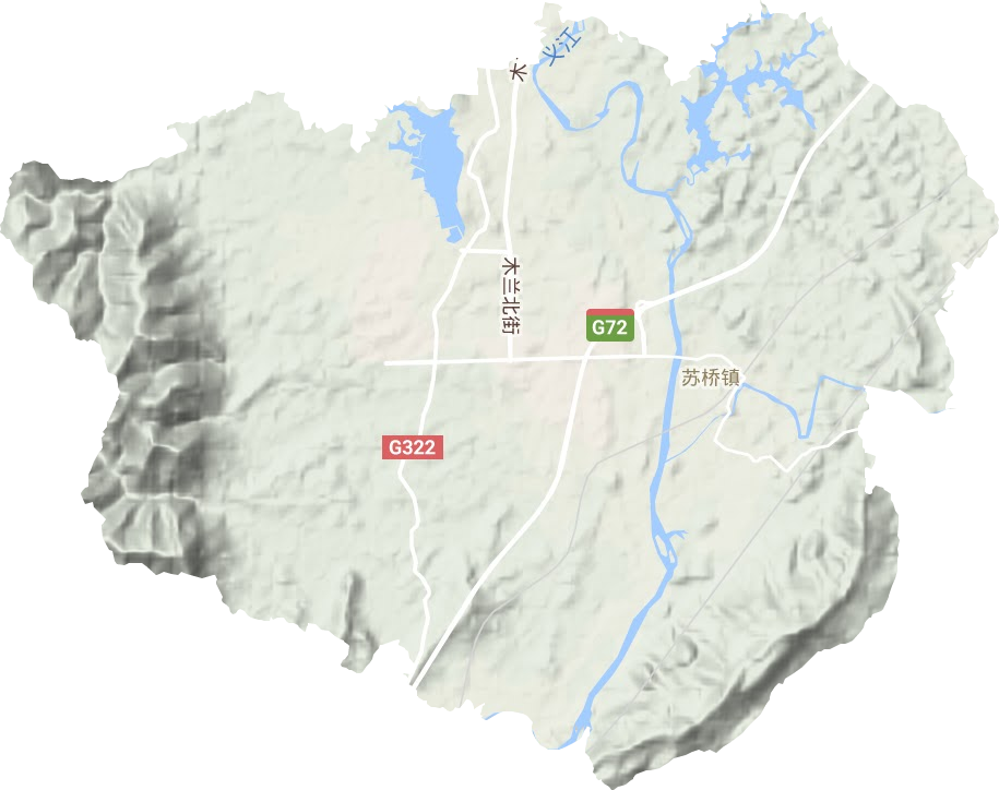 苏桥镇地形图