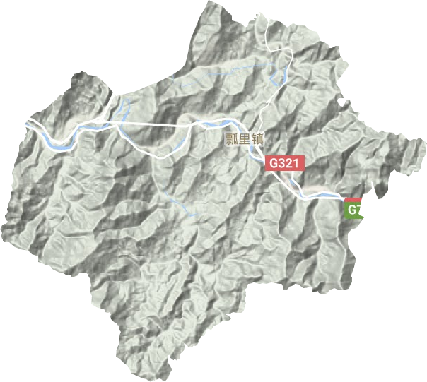 瓢里镇地形图