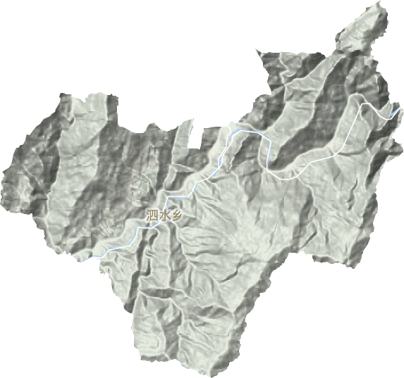 泗水乡地形图