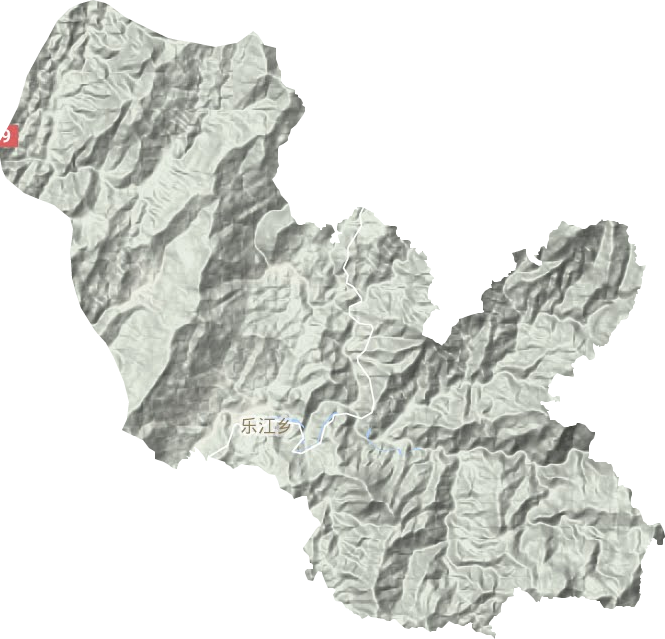 乐江乡地形图