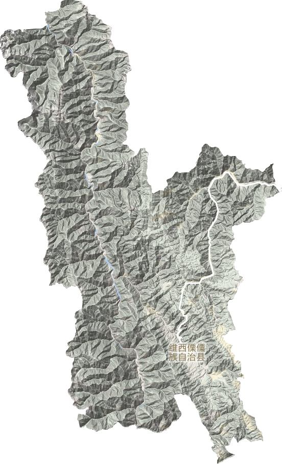 维西傈僳族自治县地形图