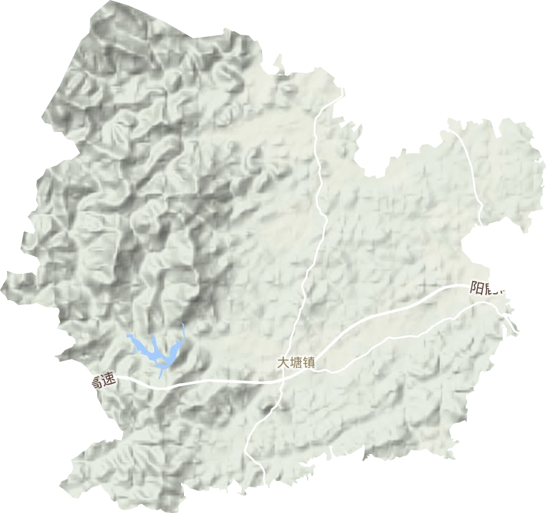 大塘镇地形图