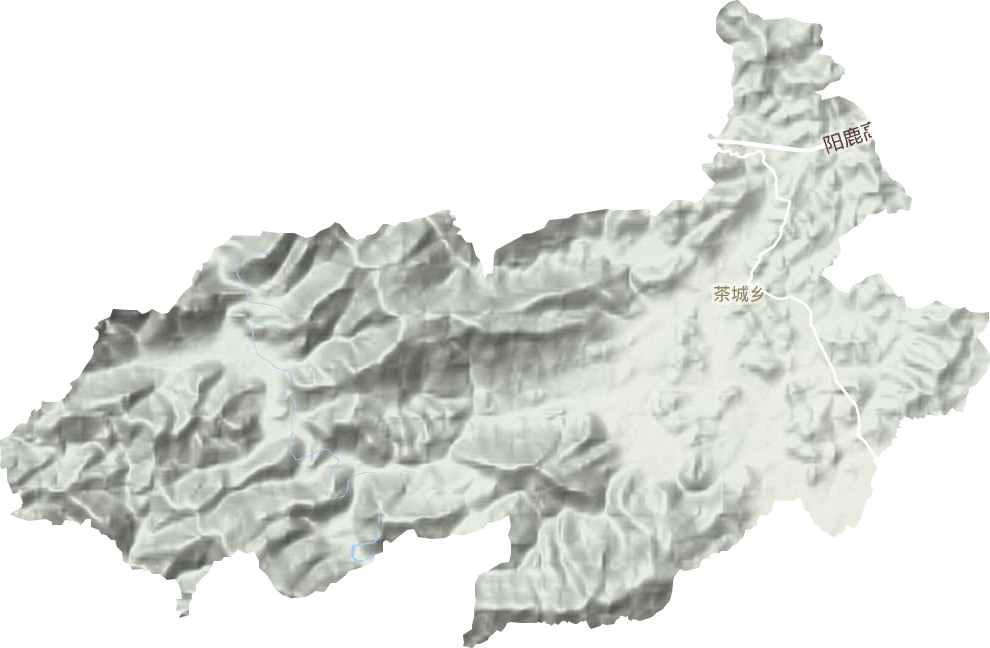 茶城乡地形图