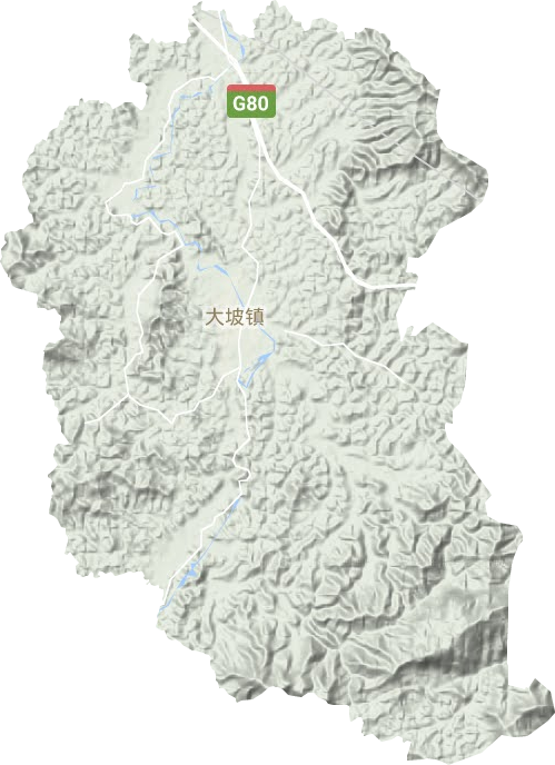 大坡镇地形图
