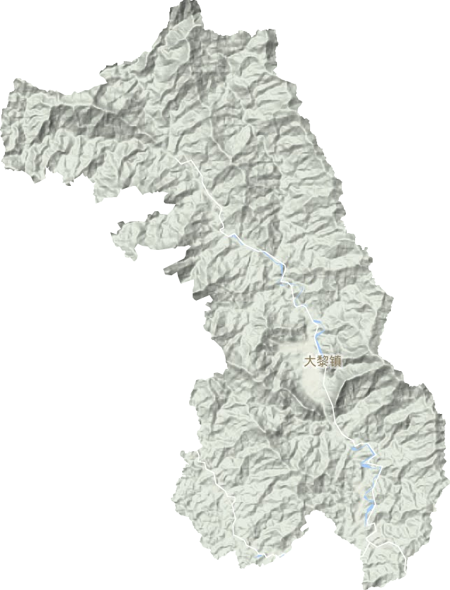 大黎镇地形图