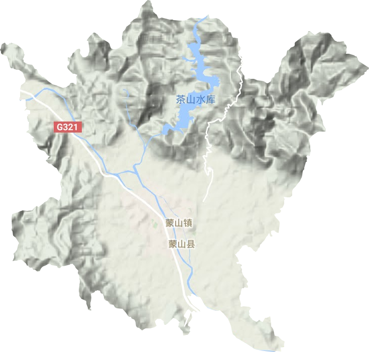 蒙山镇地形图