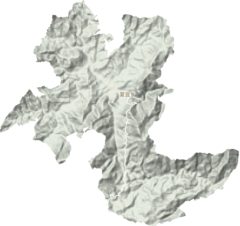 夏宜瑶族乡地形图