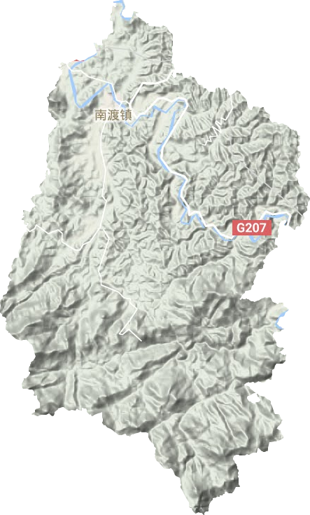 南渡镇地形图