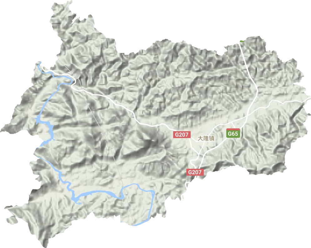 大隆镇地形图