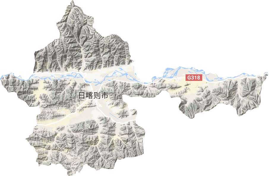 桑珠孜区地形图