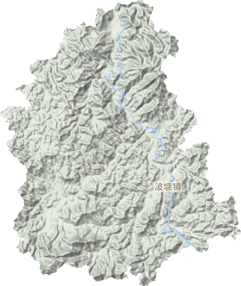 波塘镇地形图
