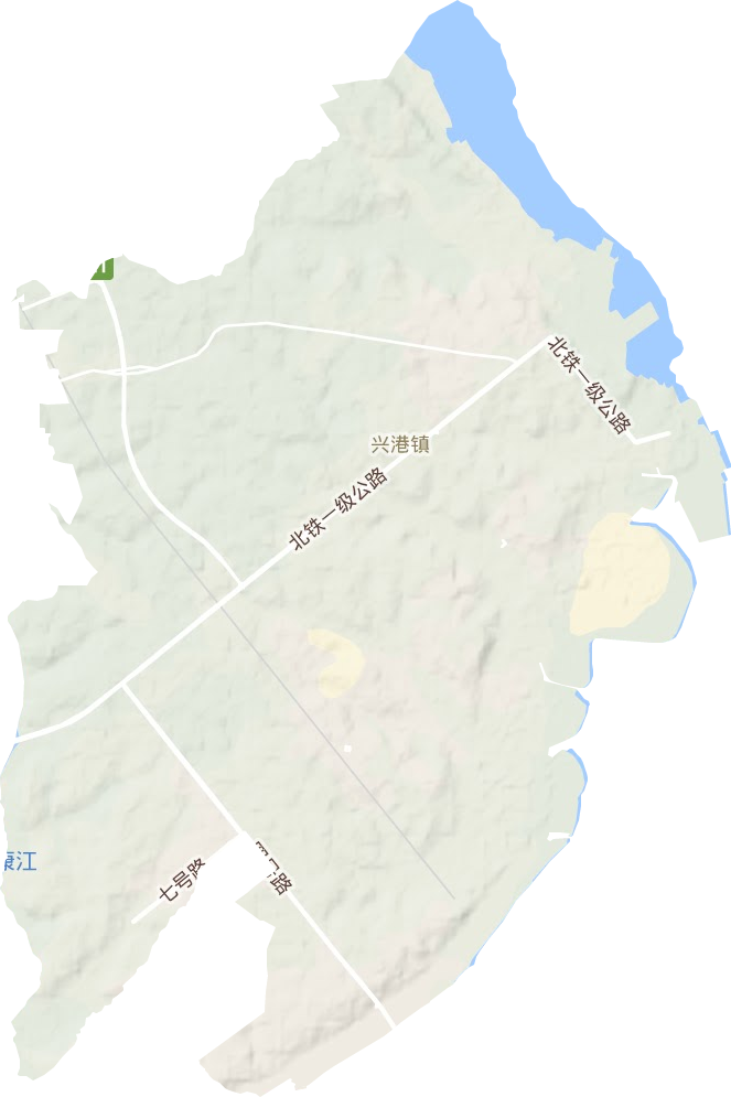 兴港镇地形图