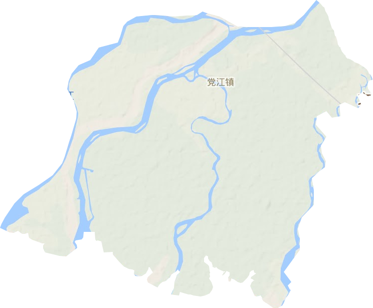 党江镇地形图