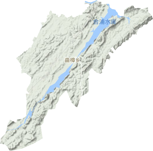 曲樟乡地形图