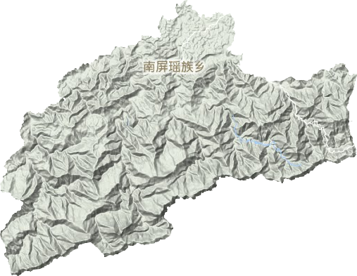 南屏瑶族乡地形图