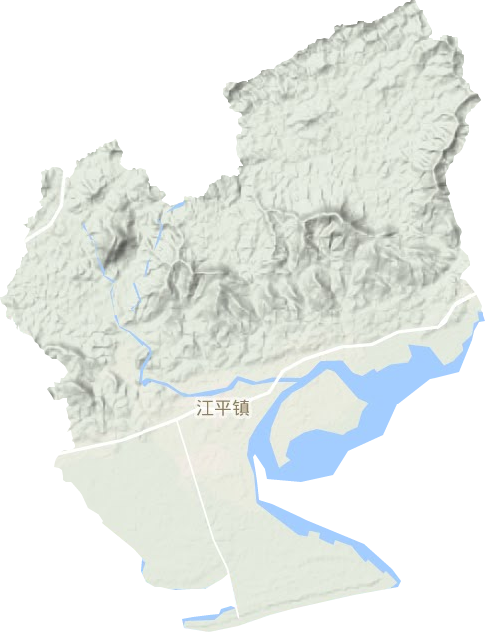 江平镇地形图