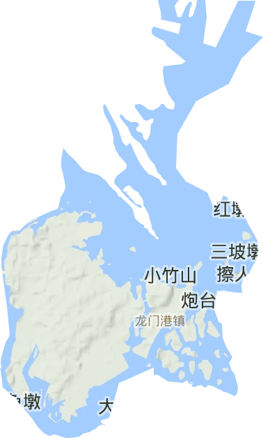 龙门港镇地形图