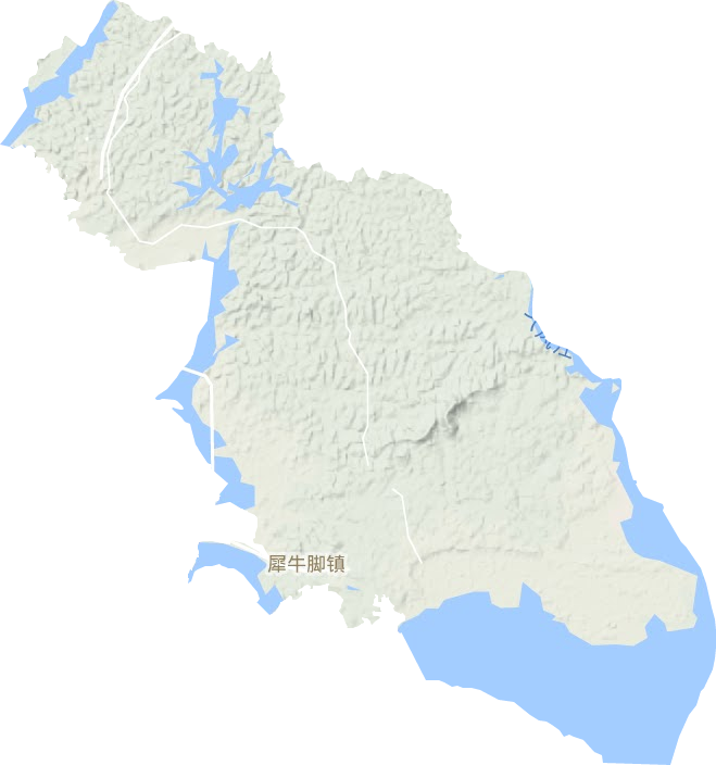 犀牛脚镇地形图