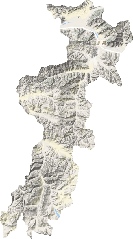白朗县地形图