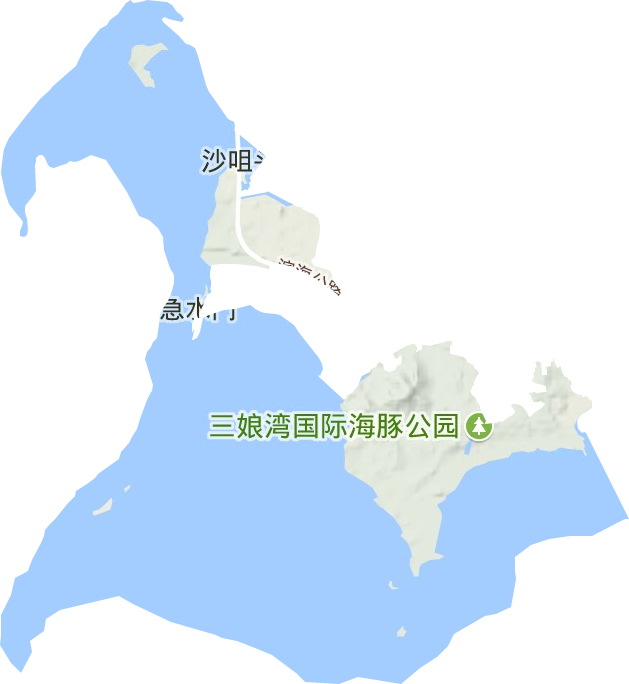 三娘湾旅游管理区地形图