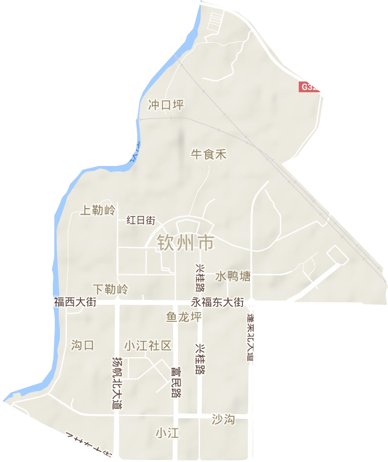 鸿亭街道地形图