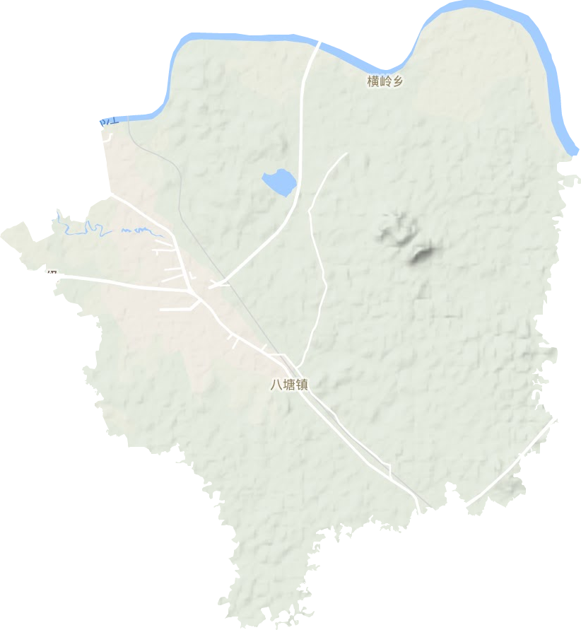 八塘镇地形图