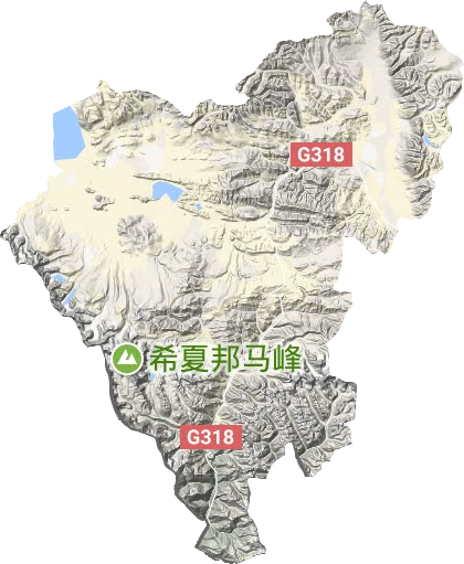 聂拉木县地形图