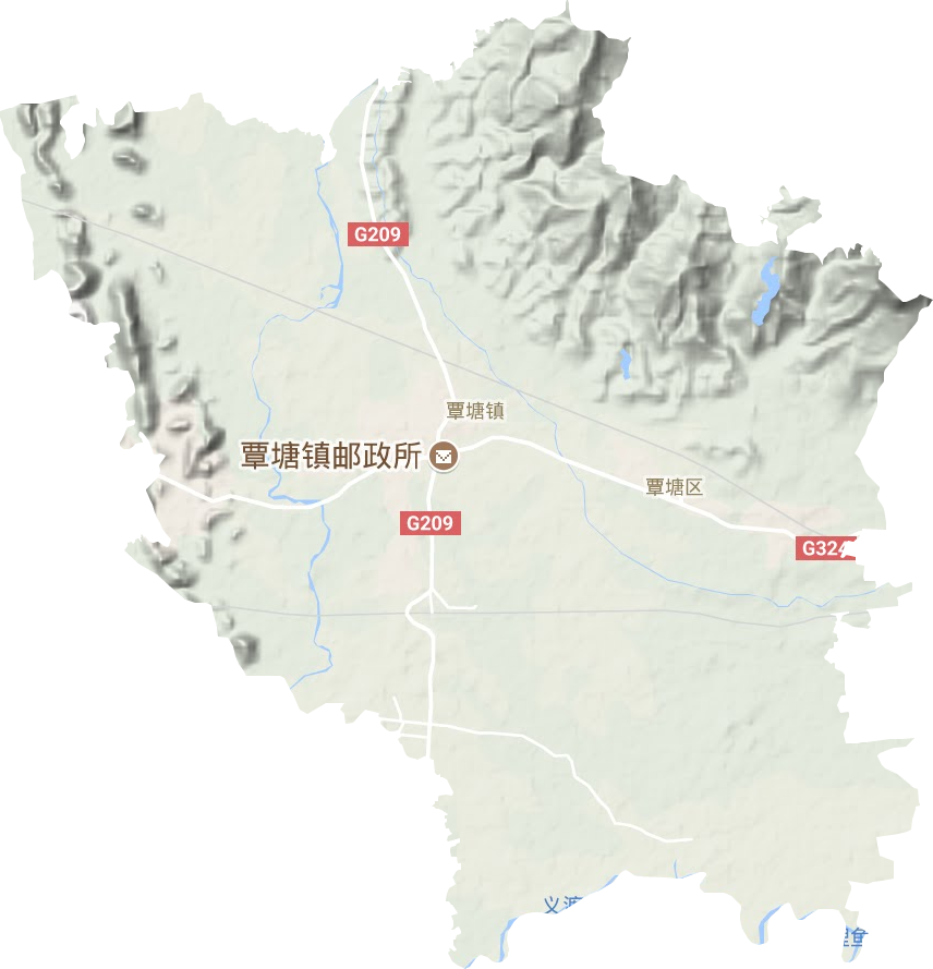 覃塘镇地形图