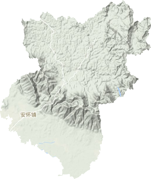 安怀镇地形图