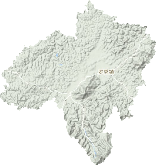 罗秀镇地形图