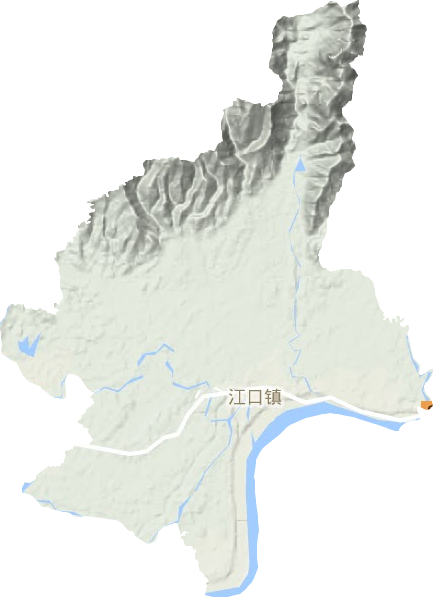 江口镇地形图