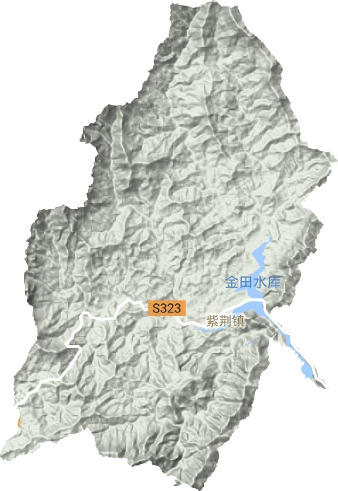 紫荆镇地形图