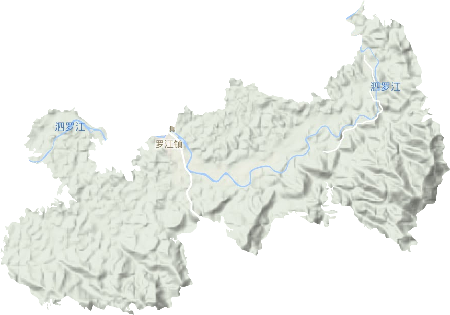 罗江镇地形图