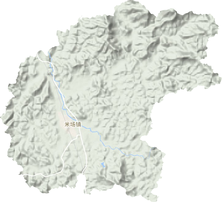 米场镇地形图