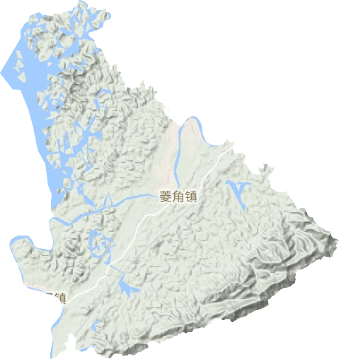 菱角镇地形图