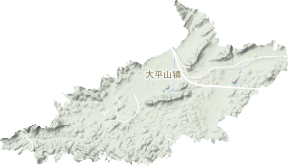大平山镇地形图