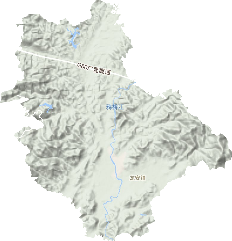 龙安镇地形图