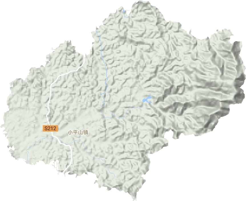 小平山镇地形图