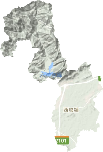 西垠镇地形图