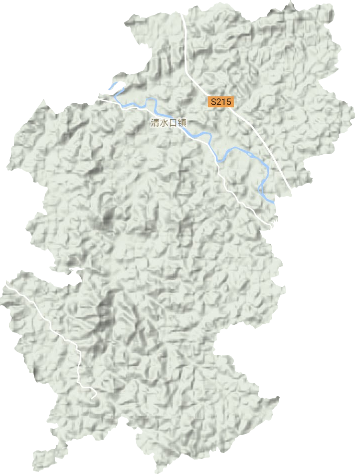 清水口镇地形图
