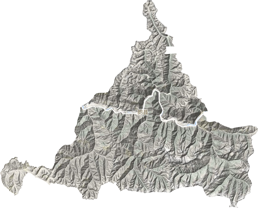 朗县地形图
