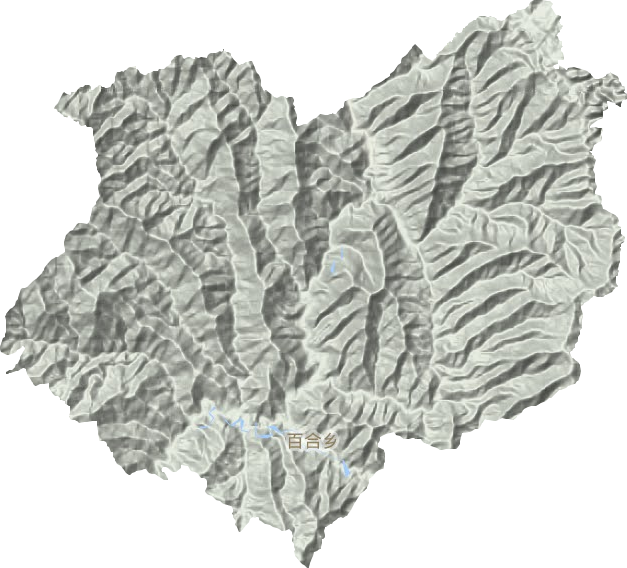 百合乡地形图