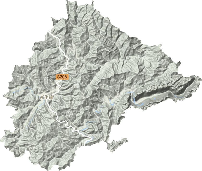 新化镇地形图