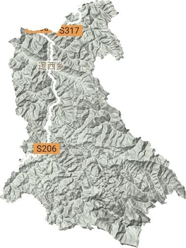 逻西乡地形图