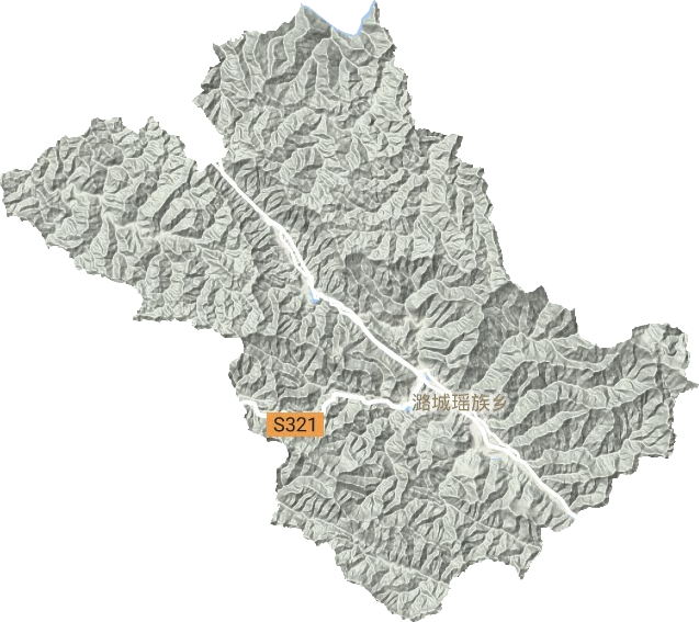 潞城瑶族乡地形图