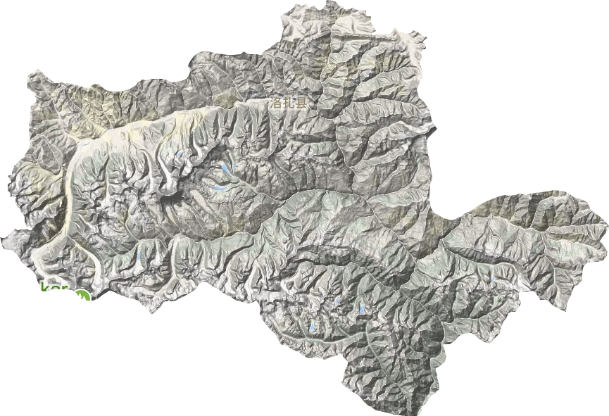 洛扎县地形图