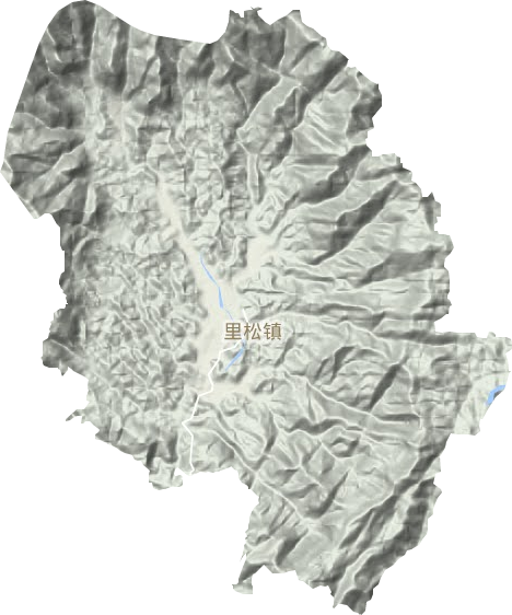 里松镇地形图