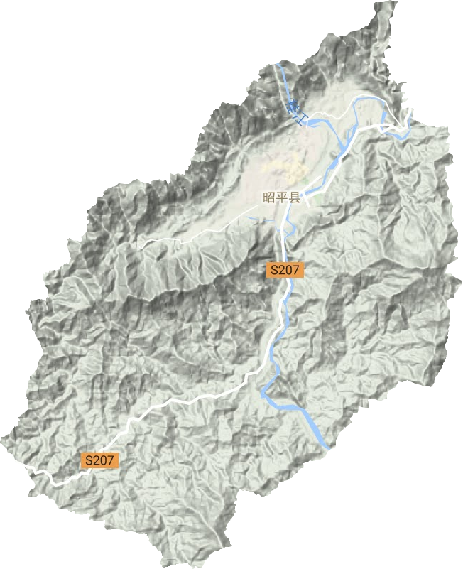 昭平镇地形图